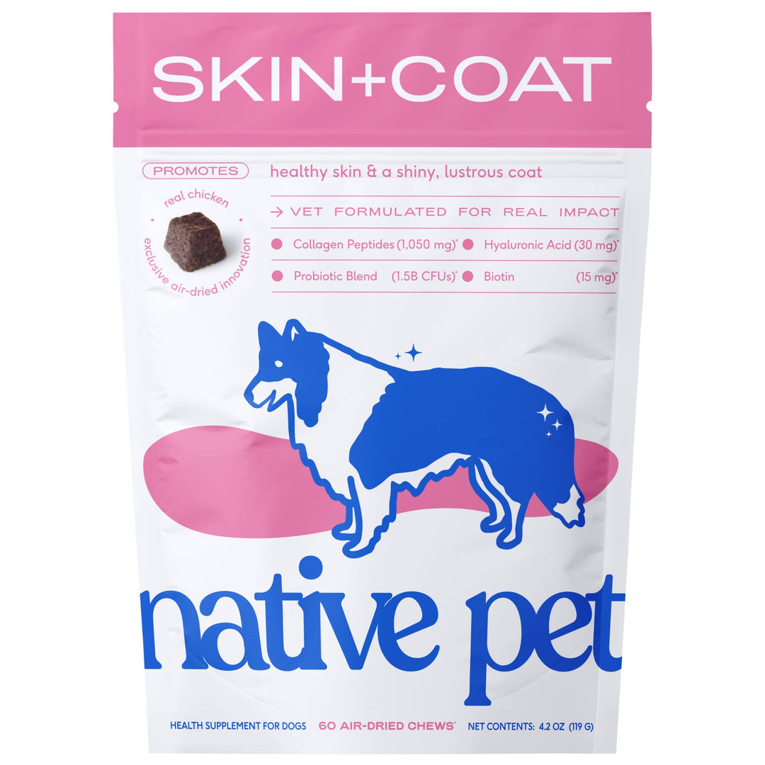 Skin + Coat Chews, Skin & Coat Supplement for Dogs: 30ct