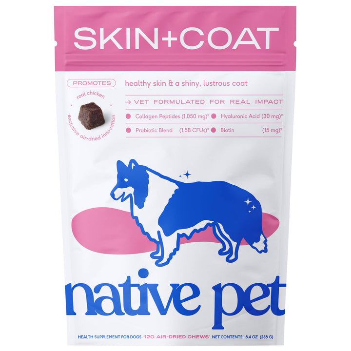 Skin + Coat Chews, Skin & Coat Supplement for Dogs: 30ct